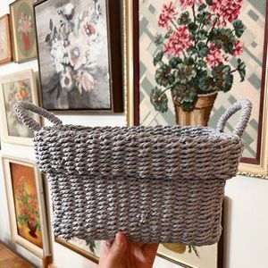 Lilac purple woven rope storage basket